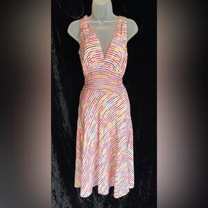 Colorful Striped Sleeveless Dress